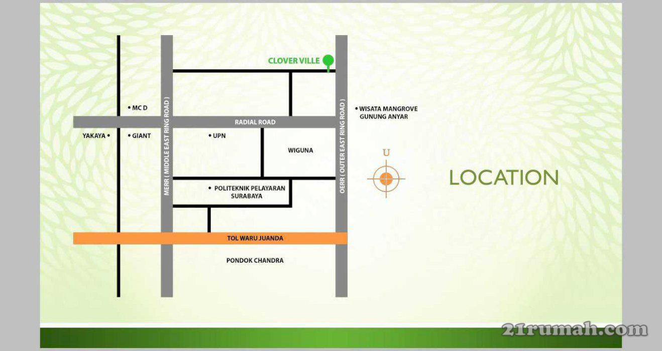 Tanah kavling clover ville siap bangun surabaya timur