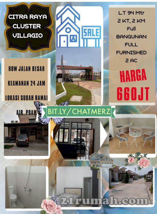 Dijual cepat rumah full furnished di Cluster Villagio Citra Raya