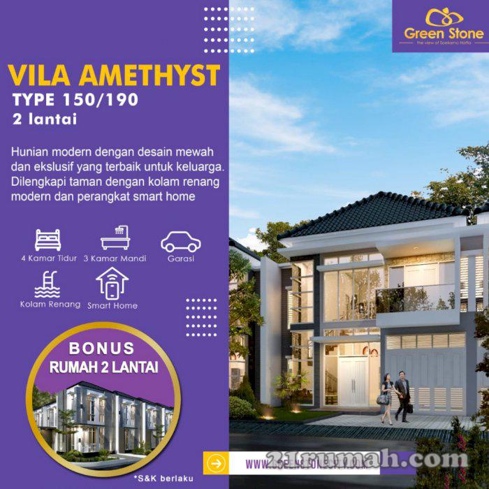 Beli Villa 2 Lt Gratis Rumah 2 Lt, Free SmartHome+Kolam Renang (InHouse s/d 5th)