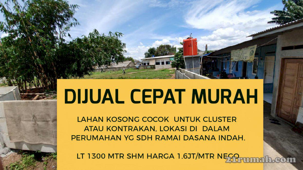 Dijual cepat kavling untuk Cluster di dalam Perumahan Dasana Indah Tangerang
