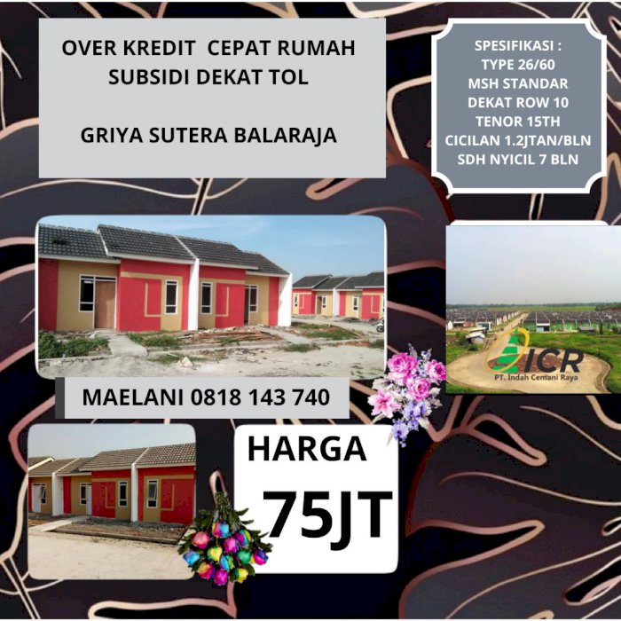 Over kredit rumah subsidi dekat Tol Balaraja Tangerang