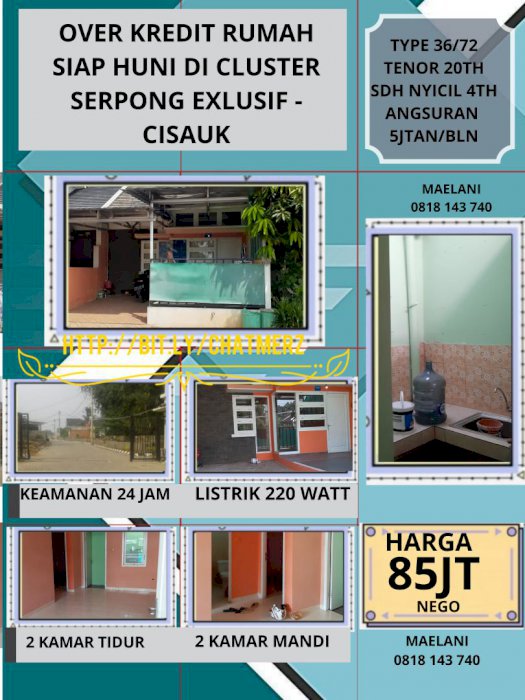 Over kredit rumah Cluster di Cisauk  Tangerang
