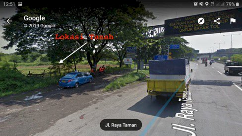 Tanah dengan lokasi strategis dekat akses jalan tol Waru