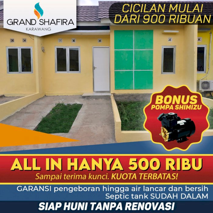 Jual perumahan cash credit Shafira cengkong kec purwasari