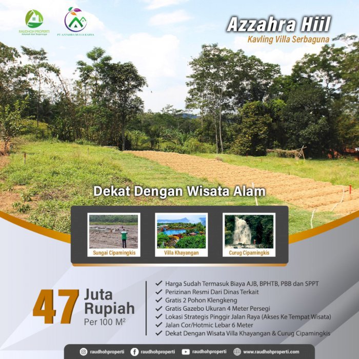 Tanah Kavling Siap Bangun Rumah & Villa 