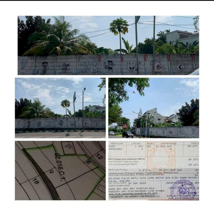 Di Jual Tanah 1.390 meter di Kedoya Jakarta Barat
