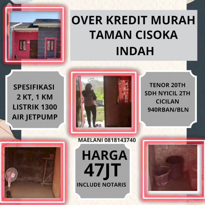 Over kredit murah rumah subsidi di Cisoka Tangerang