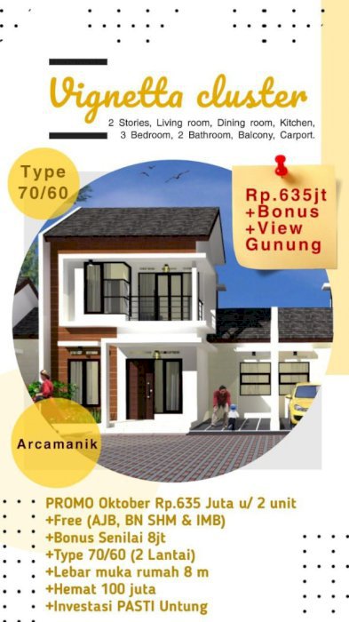 Cluster View Gunung Manglayang dengan posisi menghadap timur laut