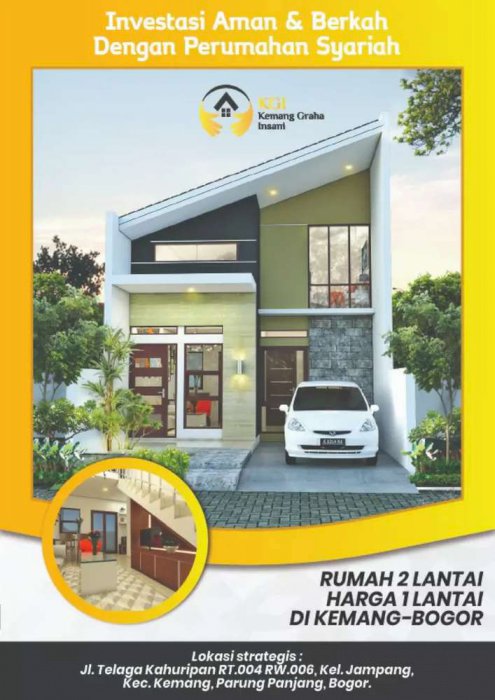 Rumah Syariah 2 Lantai di Jampang Kec. Kemang Bogor