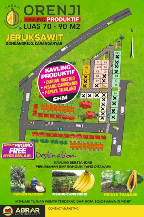PROMO SPECIAL  ORIJIN KAVLING SYARIAH PRODUKTIF PALING DEKAT SOLO