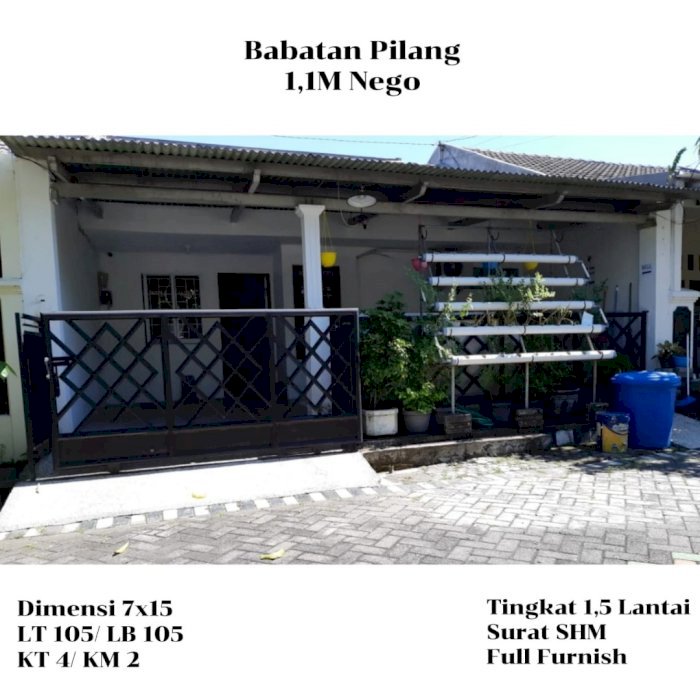 Dijual Rumah Murah Babatan Pilang 1,1M.Nego