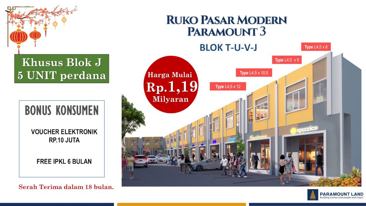 launching ruko Pasar Moderen Paramount baru di Gading Serpong