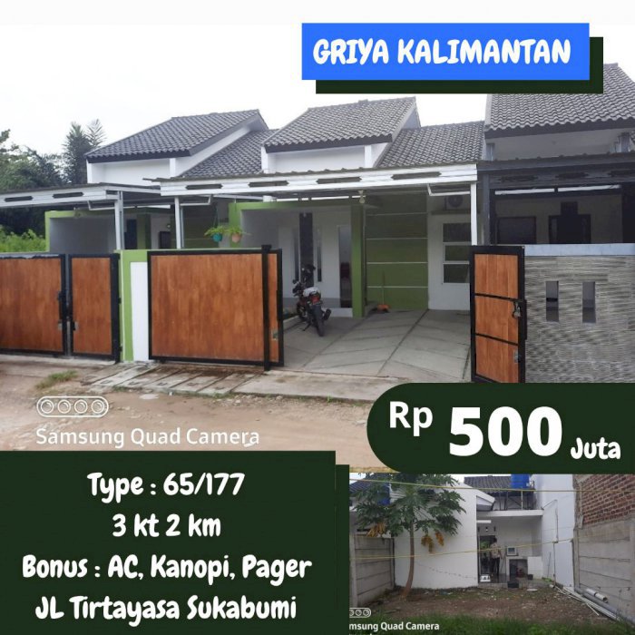 Rumah siap huni halaman luas di sukabumi bandar lampung