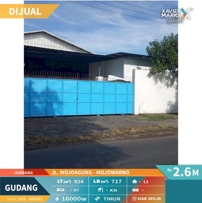 Gudang di Jombang SHM Siap pakai