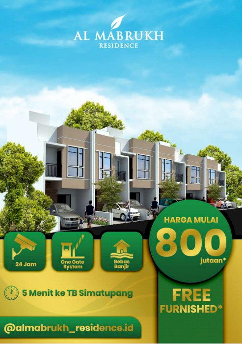 Cicilan 7 Jutaan +Furnished Beli Rumah 2 Lantai Daerah Duren Sawit