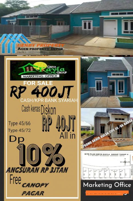 Rumah cluster 8 unit di jln Raya H.Sulaiman