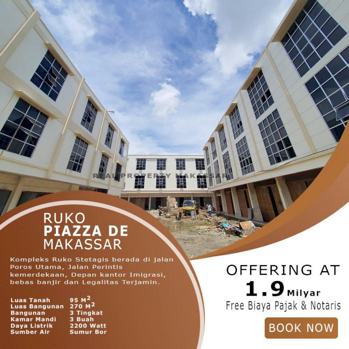 DIJUAL RUKO MURAH JALAN POROS PERINTIS KEMERDEKAAN 13