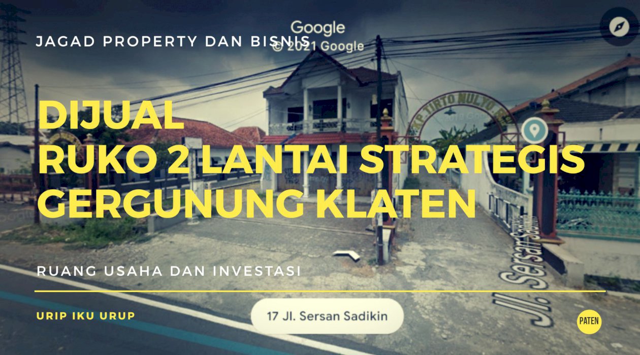 Dijual Ruko 2 Lantai Strategis di Area Kota Klaten