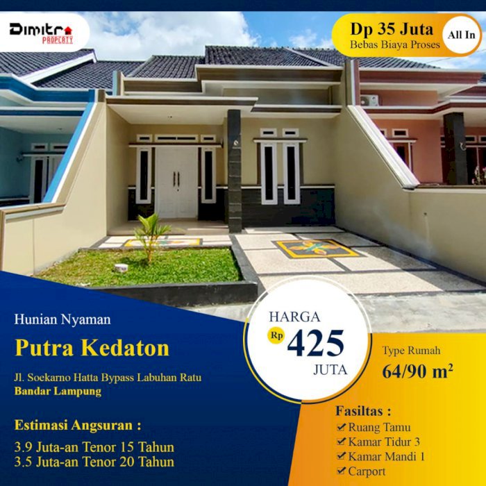Ready Rumah Murah Kamar 3 Pinggir Jalan Bonus 2 AC