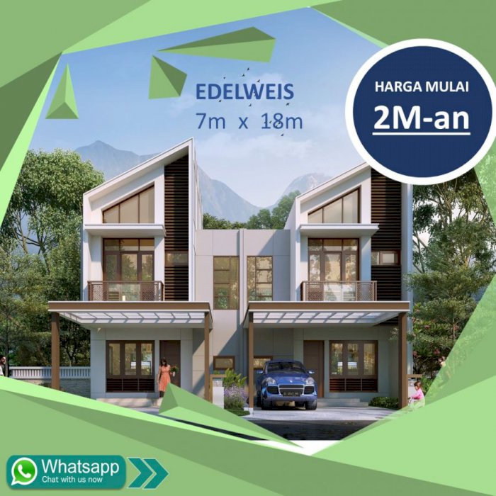 Rumah 2 Lantai Podomoropark Bandung 4 kamar tiur 4 kamar mandi Type edelwies,
