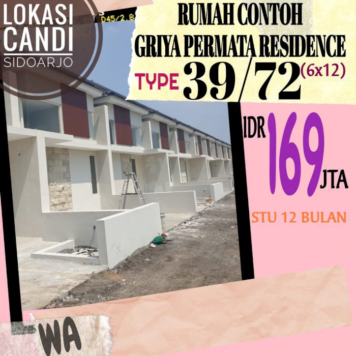 Promo Rumah 100 jutaan di Durungbedug Candi Sidoarjo