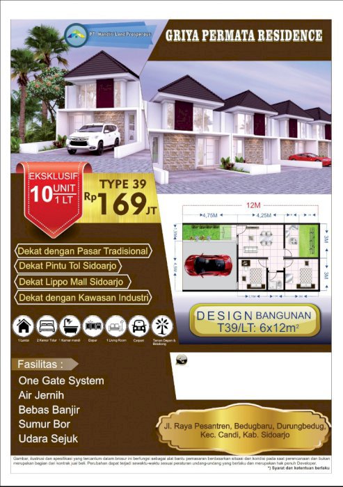 Beli Rumah di  GRIYA PERMATA RESIDENCE Candi dapat Cash Back 100jta