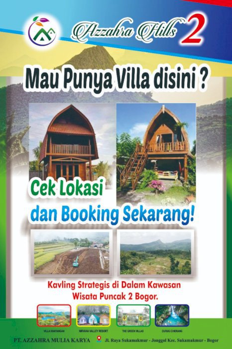 Jual Kavling Villa Murah Pinggir Jalan Dekat Lokasi Wisata  Puncak 2