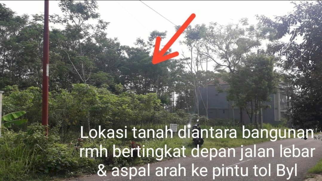 Dijual Tanah 505m2, 200m2, 250m2, 300m2 di Boyolali