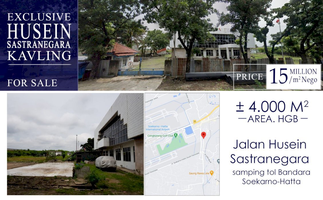 DIJUAL Kavling Husein Sastranegara (samping tol bandara Soekarno-hatta)