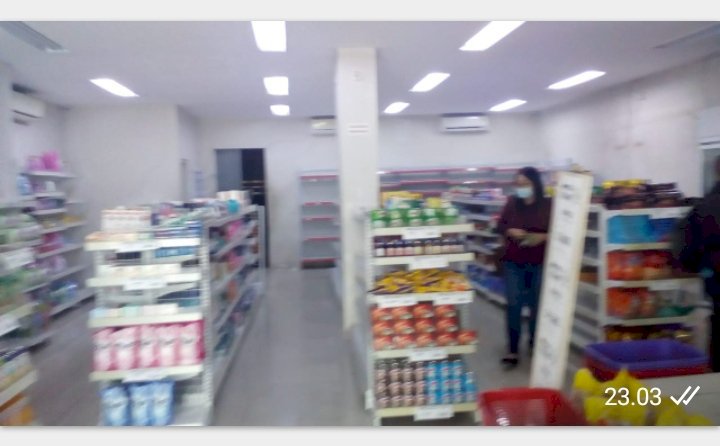 Ruko eks mini market  3 lt dan gudang dijual