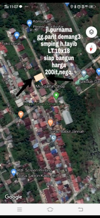 Tanah pusat kota, siap bangun.