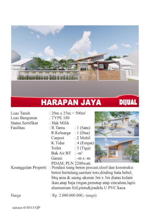 Dijual rumah mewah dan ada taman yang besar
