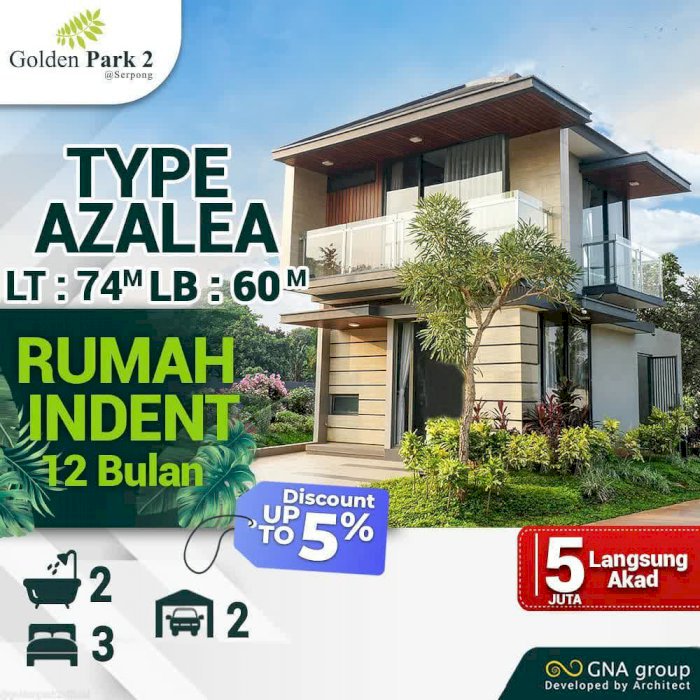 Hunian Nyaman dan asri Golden Park2 BSD