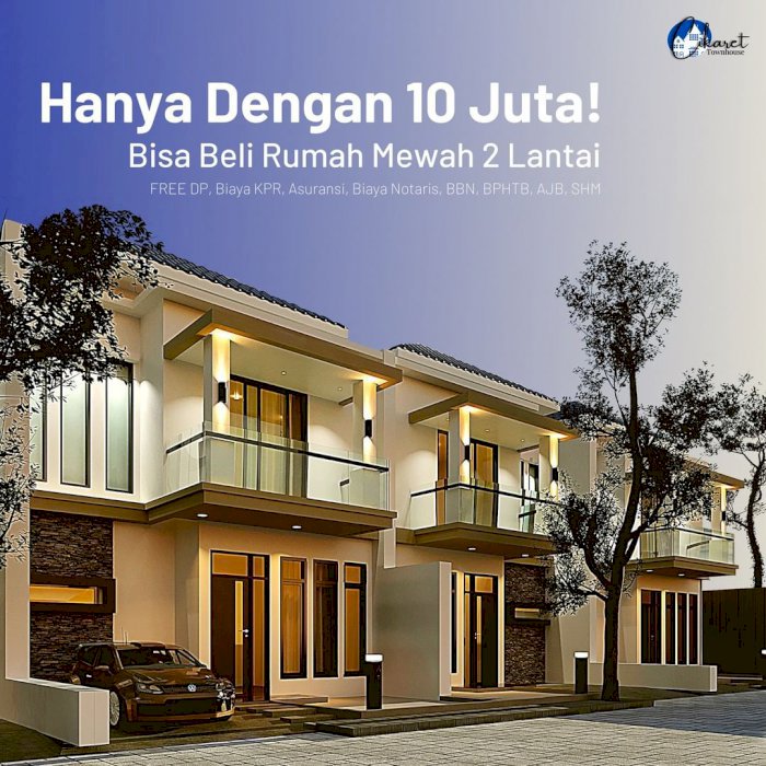 10 juta all in  rumah 2 lantai pinggir jalan | Cikaret Townhouse