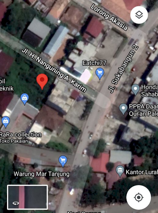 Tanah Kavling Industri 392 m2 di Suka Bangun Palembang