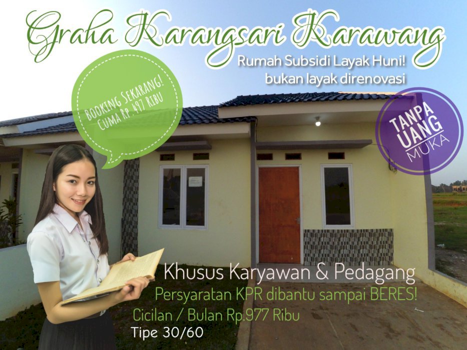 Tanpa Uang Muka hanya 2 Juta sudah punya Rumah