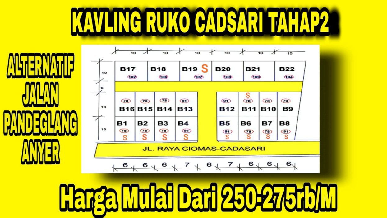 Kavling Cadasari thp 2