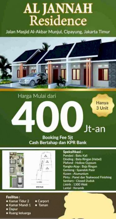 Rumah Murah Munjul Cipayung Jakarta Timur