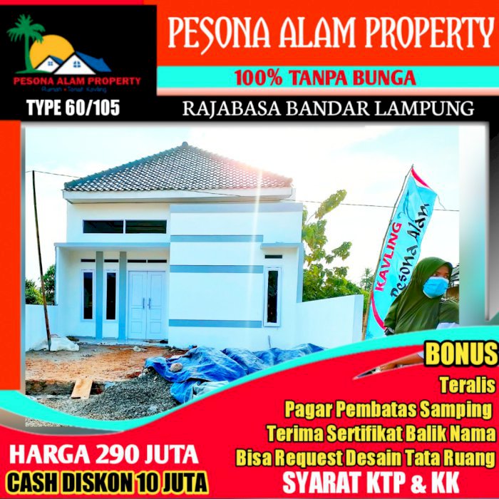 Rumah siap huni kredit syari'ah Rajabasa