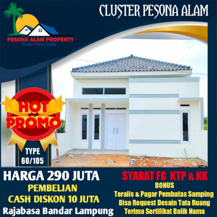 RUMAH TERMURAH SIAP HUNI KREDIT TANPA BUNGA