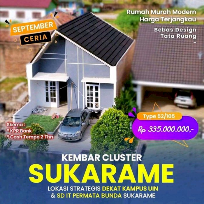 Perumahan kembar cluster sukarame