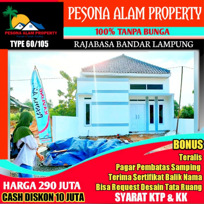 JUAL RUMAH MURAH BANGET RAJABASA