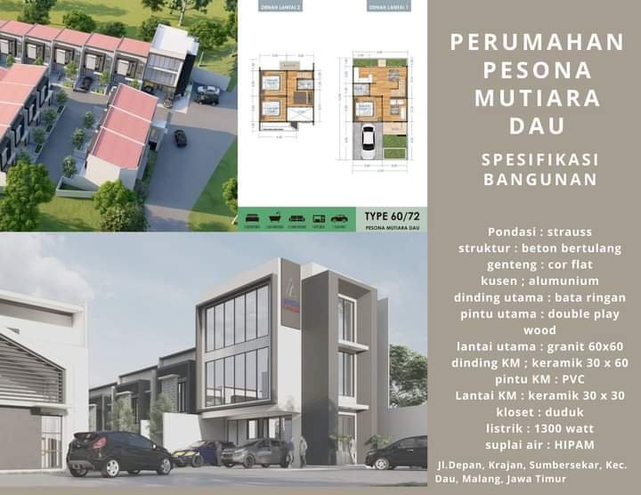 Villa 2 lantai , ready management sewa kelola, pesona mutiara dau