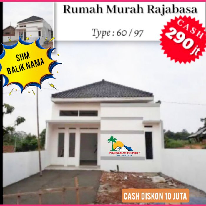 RUMAH MURAH HARGA 290 JUTA DI RAJABASA