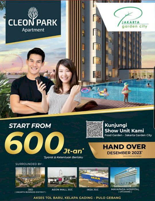 Apartemen Jakarta Garden City JGC Cleon Park, Semi Furnish
