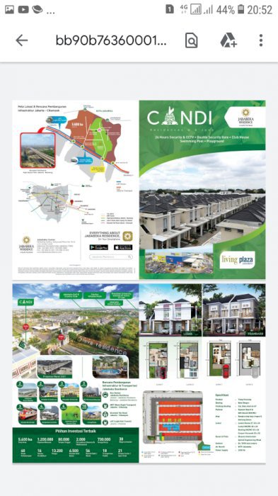 Rumah cluster 2 lantai dekat kawasan,presiden univ,al azhar,stasiun dll