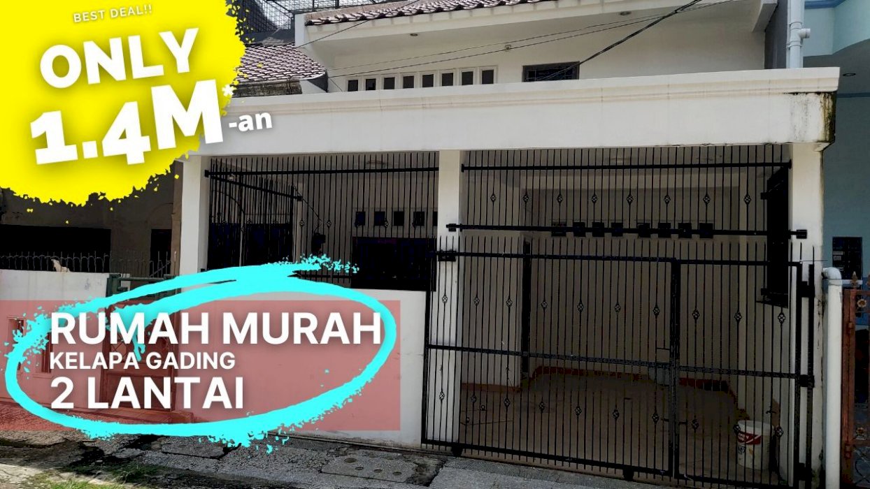 Jual Rumah Murah Kelapa Gading 2 lantai Siap Huni Lokasi Strategis