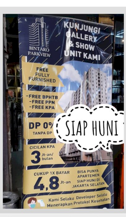 Tipe 2 BR  Bintaro Park View Apartemen Â Bintaro Jakarta Selatan