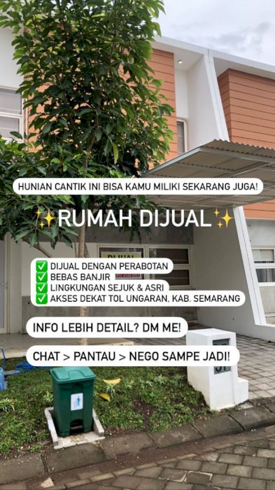 DI JUAL RUMAH GAYA MINIMALIS VIEW PEGUNUNGAN UNGGARAN TIMUR SEMARANG
