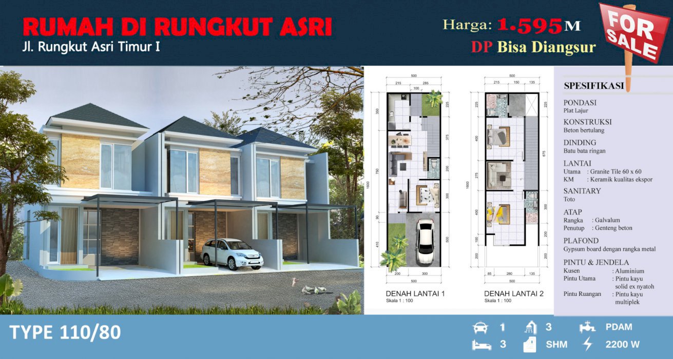 Dijual Rumah Rungkut Asri, Surabaya